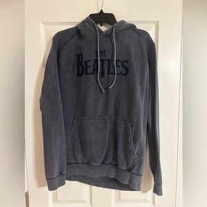 The Beatles Blue Acid Wash Hoodie